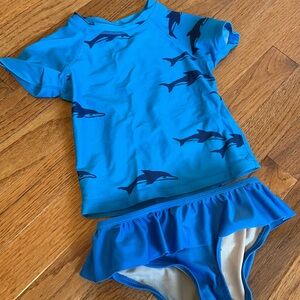 Tea Clothing Collection 3T girls’ swimsuit Rashguard and bottoms